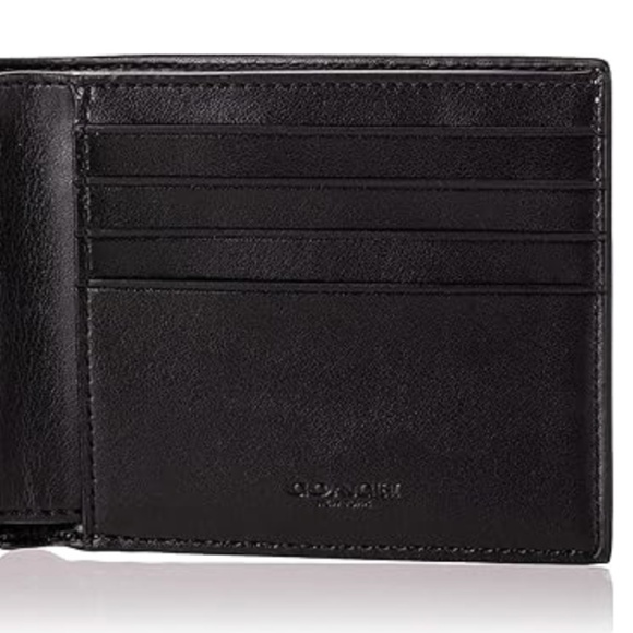 NWT NEW Coach F66551 Men's Wallet ID Bill Bifold Signature Canvas QB/TAN Khaki - Picture 6 of 6